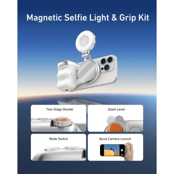 3 Magnetic Phone Camera Grip (th-gm)